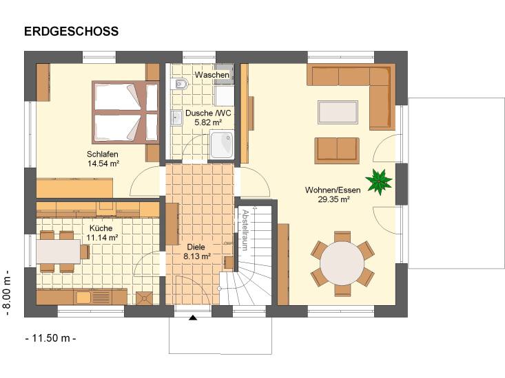 Kowalski Haus Solea 170 Grundriss Erdgeschoss